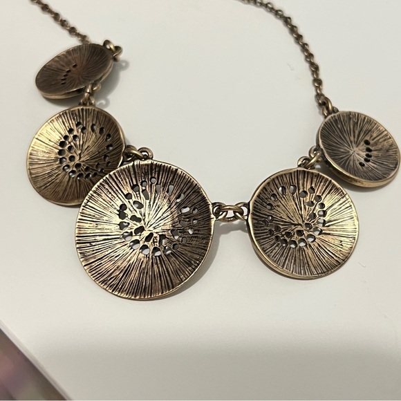 Vintage Bronze Elegant Gold and Black Statement Boho Aztec Necklace - Picture 5 of 5